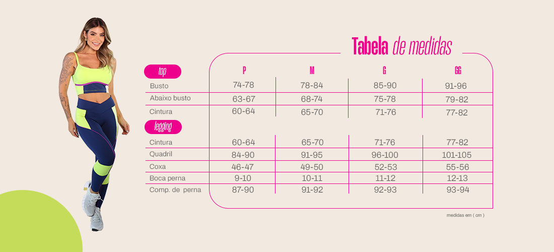 Tabela de medidas