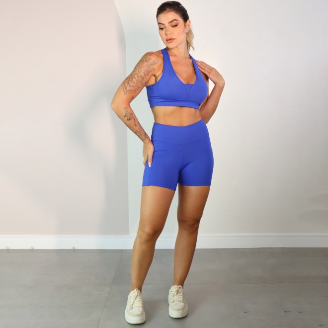 Short fitness Ísis com recortes  royal