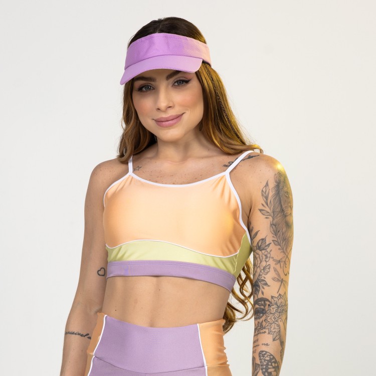 Top Fitness Sandy Recorte Com Alças Em Viés