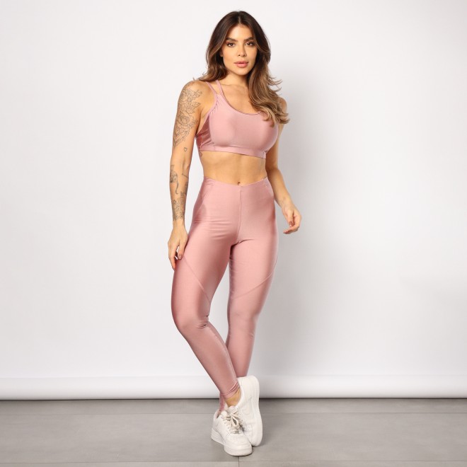 Calça Legging Fitness Sandy Lisa Com Cós Embutido