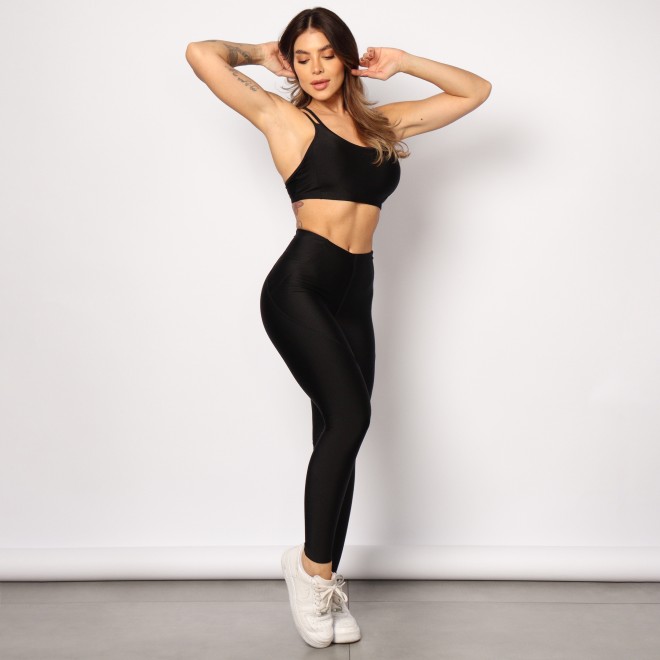 Calça Legging Fitness Sandy Lisa Com Cós Embutido