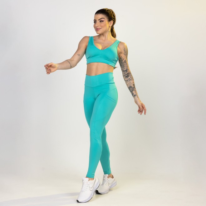 Calça Legging Fitness Julia Com Bolso Na Lateral