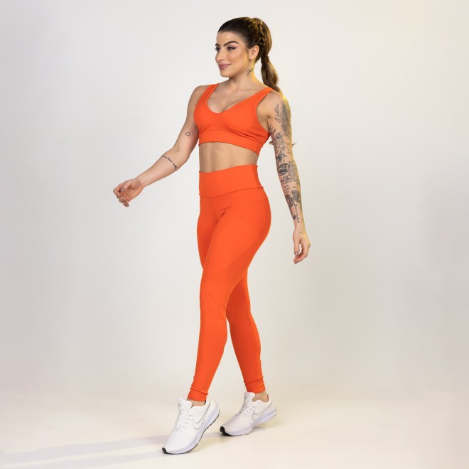 Calça Legging Fitness Julia Com Bolso Na Lateral